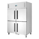 Polar Serie G Kühlschrank Edelstahl mit geteilten Türen 1200L