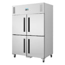 Polar Serie G Gefrierschrank Edelstahl mit geteilten Türen 1200L