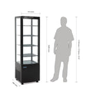 Polar Serie C Energieeffizienter Präsentationskühlschrank Mit Gebogener Tür Schwarz 235L