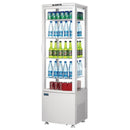 Polar Serie C Energieeffizienter Kühlschrank mit gebogener Tür Weiß 235L