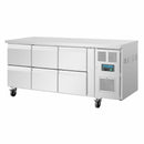 Polar Serie U GN-Kühltisch mit 6 Schubladen 465L