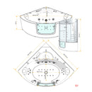 Acqua Vapore Dampfdusche Whirlpool Dusche Duschkabine K60-SW-TH-SC 140x140cm