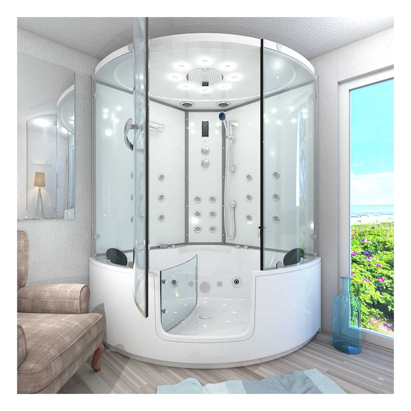 Acqua Vapore Dampfdusche Whirlpool Dusche Duschkabine K60-WS-EH-EC-SC 140x140cm