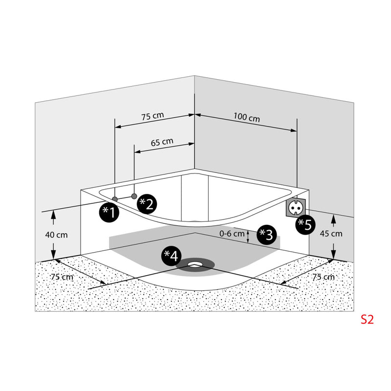 Acqua Vapore Dampfdusche Whirlpool Dusche Duschkabine K60-WS-EH-EC-SC 140x140cm