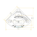 Acqua Vapore Dampfdusche Whirlpool Dusche Duschkabine K70-SW-EH-SC 150x150cm aktive Schlauch-Reinigung