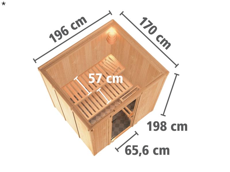Karibu Sauna Daria Plug & Play
