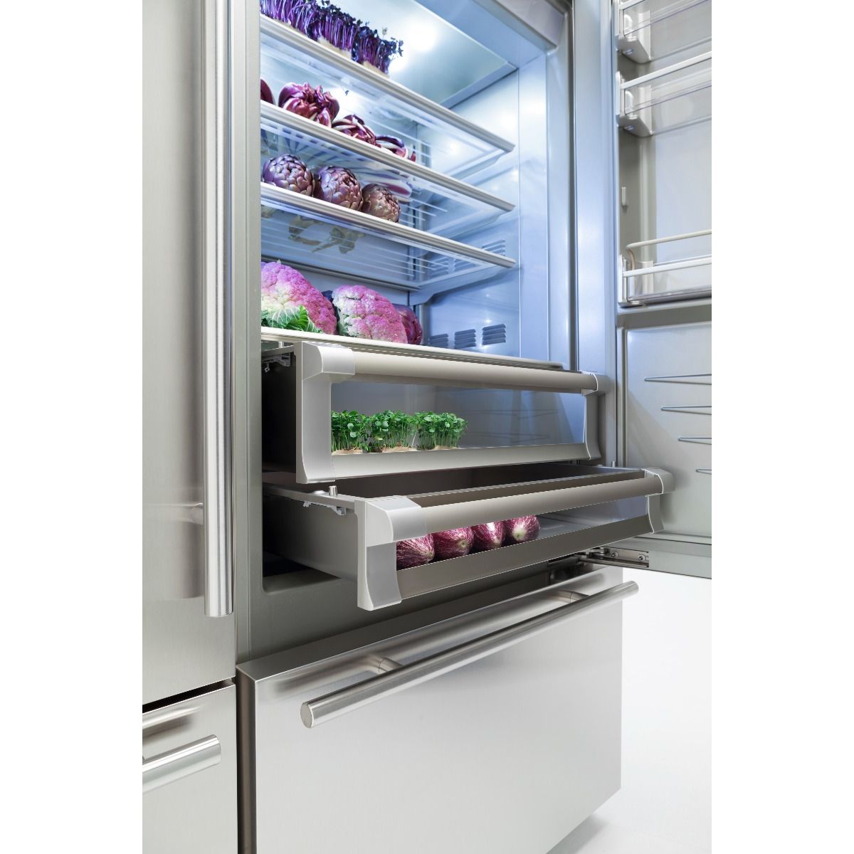 Fhiaba Side by Side Kühlschrank - Freezer Classic KS8990TGT, 90 cm, Edelstahl