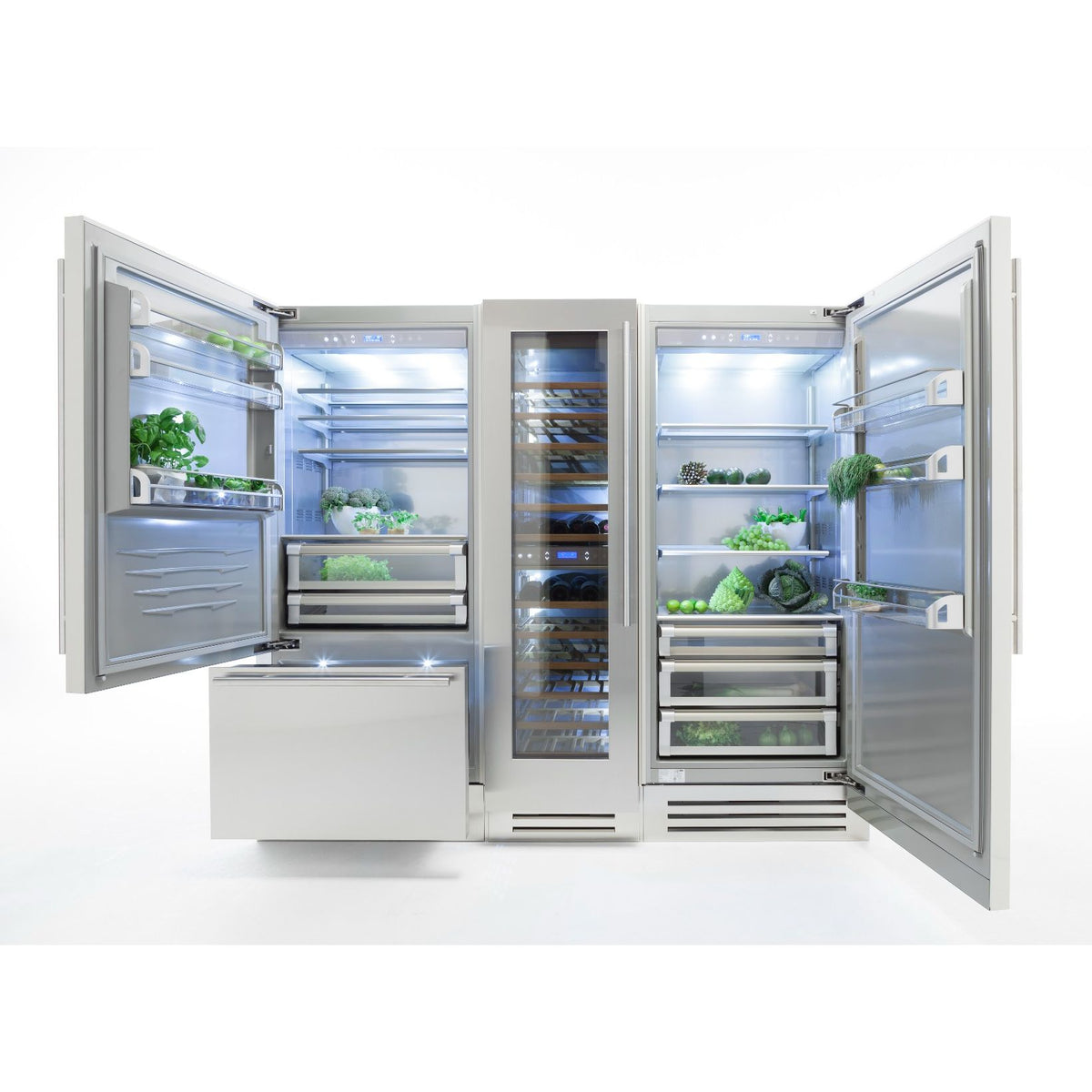 Fhiaba Side by Side Kühlschrank - Freezer Classic KS8991TST, 90 cm, Edelstahl