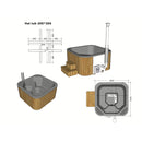 Fjordholz Hot Tub Modell DeLux Square