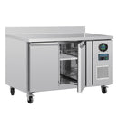 Polar Serie U 2-türiger Edelstahlgefrierschrank mit Spritzschutz 282L