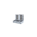 SGS Gastro Double Gas Doner Kebab Grill with Bottom Motor / Gyro Grill 3+3 Burners / max. 40+40 kg / incl. Hinged Doors