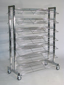 Étagère à chaussures double Streif à 14 étagères, chromée 