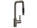 Dornbracht META SQUARE Einhebelmischer Pull-Down Dark Chrome 33870861-19 Hochdruckarmatur
