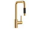 Dornbracht META SQUARE Einhebelmischer Pull-Down Messing Gebürstet (23kt Gold) 33870861-28 Hochdruckarmatur