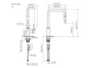 Dornbracht META SQUARE Einhebelmischer Pull-Down Messing Gebürstet (23kt Gold) 33870861-28 Hochdruckarmatur