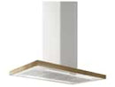 Elica Bio Island PRF0148081A Inselhaube Natureiche 120 cm Weiß