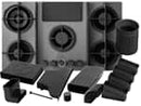 Elica SET NikolaTesla Flame Evo PRF0196343 Kochfeldabzug Gas Grau/Schwarz + Installationsset Umluft KIT0199836