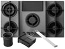 Elica SET NikolaTesla Flame Evo PRF0196343 Kochfeldabzug Gas Grau/Schwarz + Installationsset Umluft KIT0199838