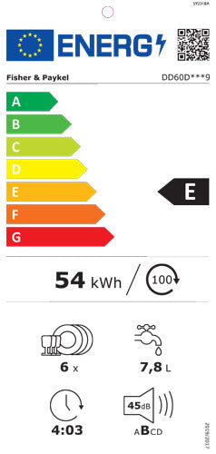 Fisher & Paykel Doppelte Schublade Spülmaschine DD60DDFHX9 Edelstahl