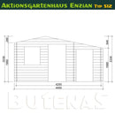 Butenas Gartenhaus ENZIAN - Typ S12
