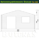 Butenas Gartenhaus ENZIAN - Typ S14