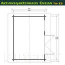 Butenas Gartenhaus ENZIAN - Typ S3
