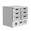 Polar Serie G Kühltisch mit 6 Schubladen 240L