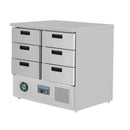 Polar Serie G Kühltisch mit 6 Schubladen 240L