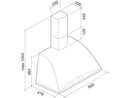 Falmec Ginevra Boston Wandhaube 90 cm Anthrazit