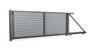 Metallzaun.de CORE slim Freitragendes Schiebetor Aluminium Lamellen