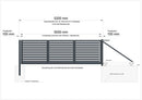 Metallzaun.de CORE slim Freitragendes Schiebetor Aluminium Lamellen
