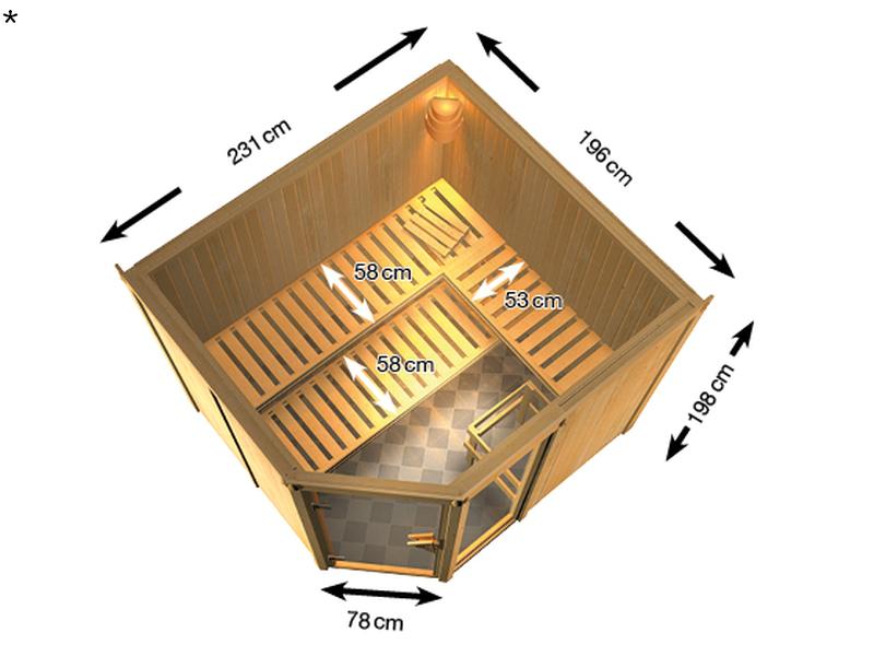 Karibu Sauna Fiona 3
