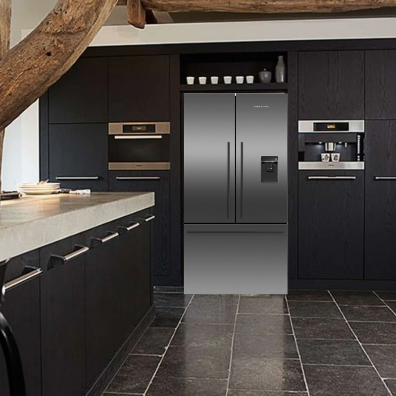 Fisher & Paykel Side by Side Kühlschrank RF540ADB5, 90 cm, Matt Schwarz INOX