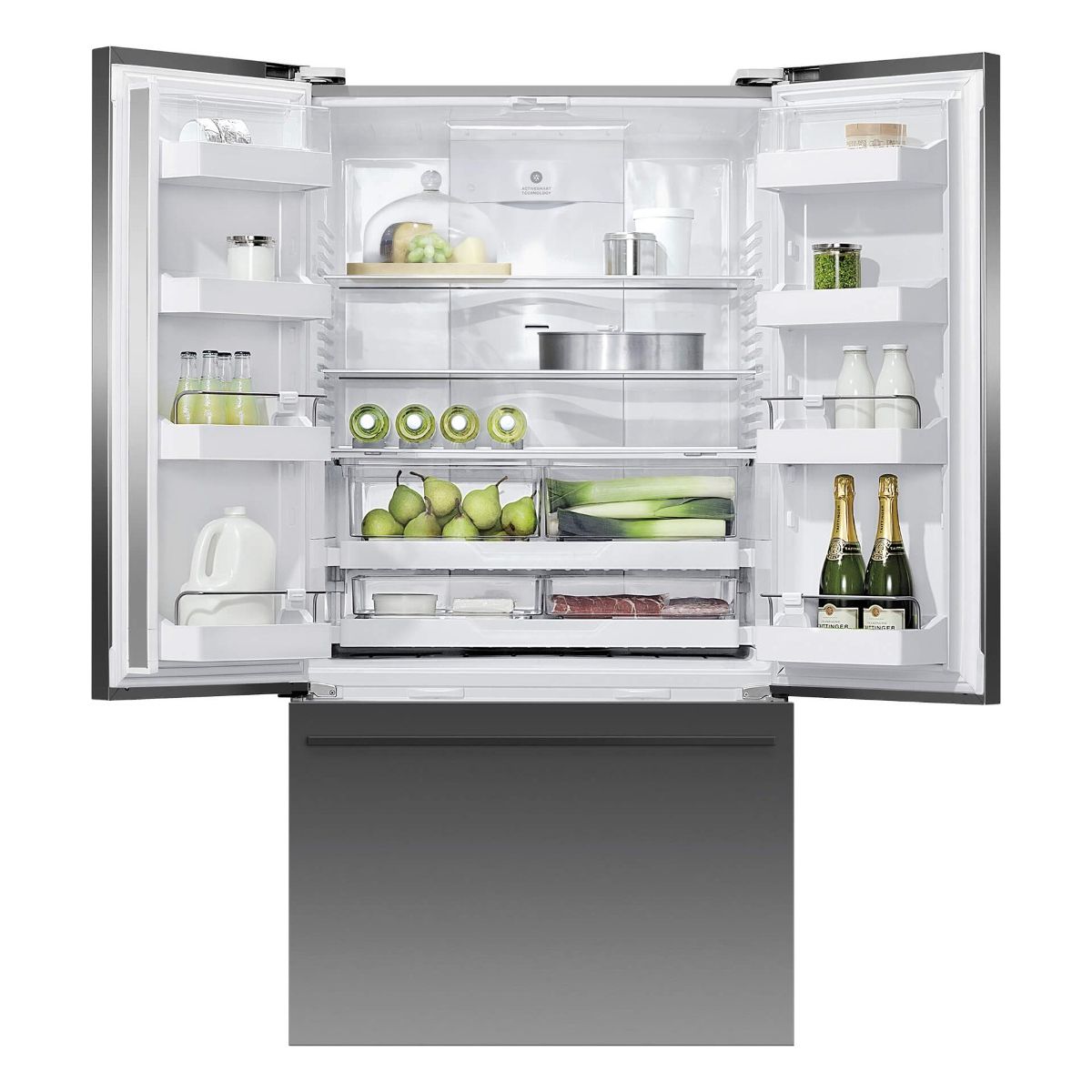 Fisher & Paykel Side by Side Kühlschrank RF540ADB5, 90 cm, Matt Schwarz INOX