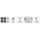 Casselin Elektroherd mit 4 Kochstellen und belüftetem Elektrobackofen GN 1/1 66 - Linie 6