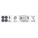 Casselin Elektroherd mit 4 Kochstellen und belüftetem Elektrobackofen GN 1/1 80 - Linie 7
