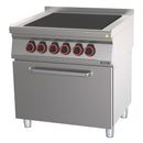 Casselin Elektroherd mit 4 Coup de Feu-Platten und belüftetem Elektrobackofen GN 1/1 80 -