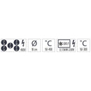 Casselin Elektroherd mit 5 Kochstellen und belüftetem Elektrobackofen GN 1/1 99 - Linie 6