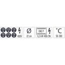 Casselin Elektroherd 6 Kochstellen mit statischem Elektrobackofen GN 2/1 120 - Linie 700
