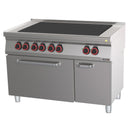 Casselin Elektroherd mit 6 Coup de Feu-Platten und statischem Elektrobackofen GN 2/1 120