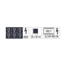 Casselin Elektroherd mit 6 Coup de Feu-Platten und statischem Elektrobackofen GN 2/1 120