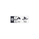Casselin Gasherd 2 Kochstellen + 1 Coup de Feu-Platte mit Unterbau 80 - Linie 700
