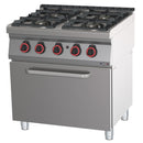 Casselin Gasherd mit 4 Kochstellen und Gasbackofen GN 2/1 80 - Linie 700
