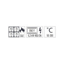 Casselin Gasherd mit 4 Kochstellen und statischem Elektrobackofen GN 2/1 HP 80 - Linie 70