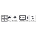 Casselin Gasherd mit 4 Kochstellen und belüftetem Elektrobackofen GN 1/1 HP 80 - Linie 70