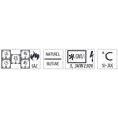Casselin  Gasherd mit 5 Kochstellen und belüftetem Elektrobackofen GN 1/1 99 - Linie 600