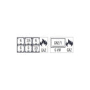 Casselin Gasherd mit 6 Kochstellen und Gasbackofen GN 2/1 120 - Linie 700