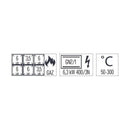 Casselin Gasherd mit 6 Kochstellen und statischem Elektrobackofen GN 2/1 120 - Linie 700