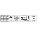 Casselin  Gasherd mit 6 Kochstellen und belüftetem Elektrobackofen GN 1/1 99 - Linie 600