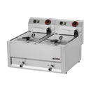 Casselin Elektrische Fritteuse zum Aufstellen mit Ablassventil 2 x 8 L T 66 - Linie 600